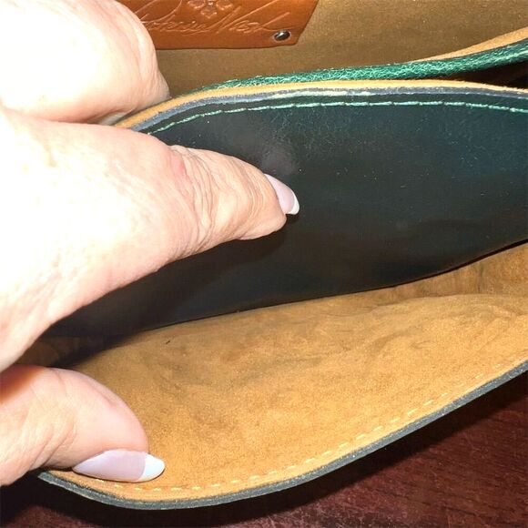 Patricia Nash Beaumont Dark Green Crossbody Bag Flap Tassel - Picture 13 of 15